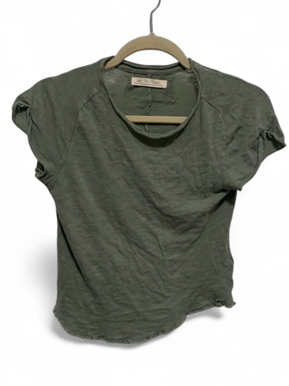 We The Free Be My Baby Washed Sage Green Short Sleeve Baby Tee